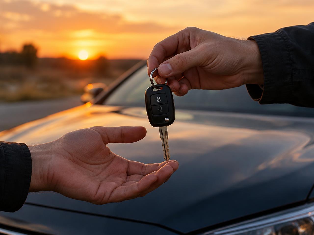Schlüsselübergabe beim Autoankauf
